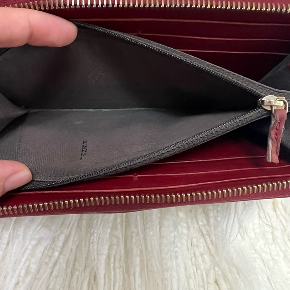 Fendi Burgundy Zucca Canvas Zip Around Wallet w/COA - Picture 12 of 17